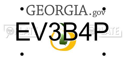 EV3B4P Georgia License Plate