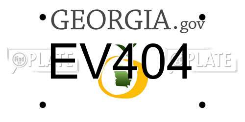 EV404 Georgia License Plate