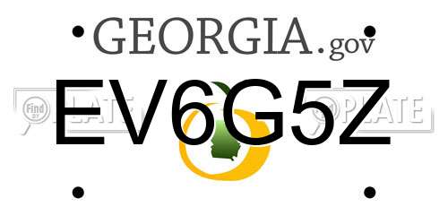 EV6G5Z Georgia License Plate