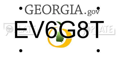 EV6G8T Georgia License Plate