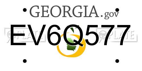 EV6Q577 Georgia License Plate