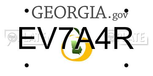 EV7A4R Georgia License Plate
