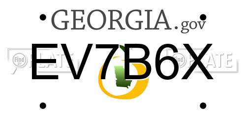 EV7B6X Georgia License Plate