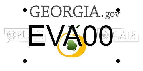 EVA00 Georgia License Plate