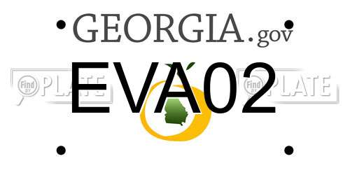 EVA02 Georgia License Plate
