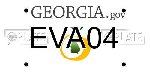 EVA04 Georgia License Plate