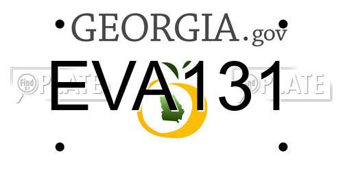 EVA131 Georgia License Plate