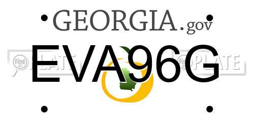 EVA96G Georgia License Plate