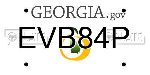EVB84P Georgia License Plate