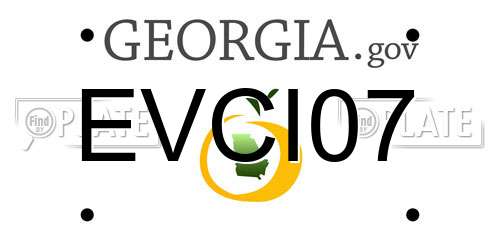 EVCI07 Georgia License Plate