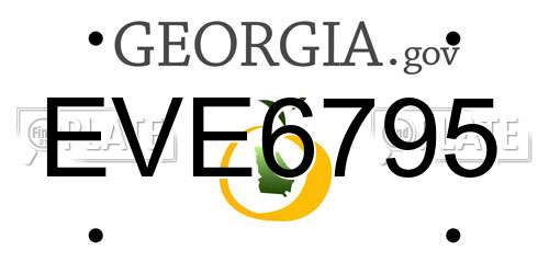 EVE6795 Georgia License Plate