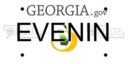 EVENIN Georgia License Plate