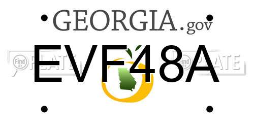EVF48A Georgia License Plate