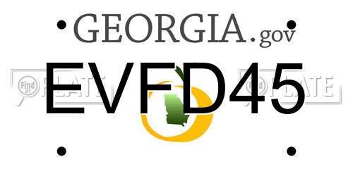 EVFD45 Georgia License Plate