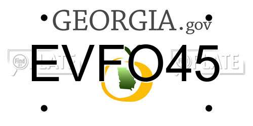 EVFO45 Georgia License Plate