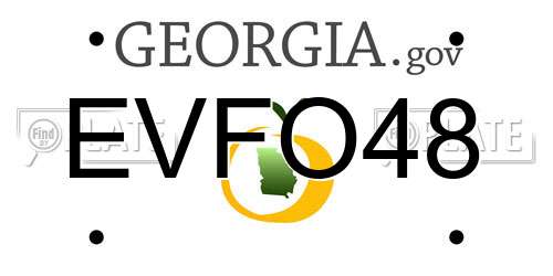 EVFO48 Georgia License Plate