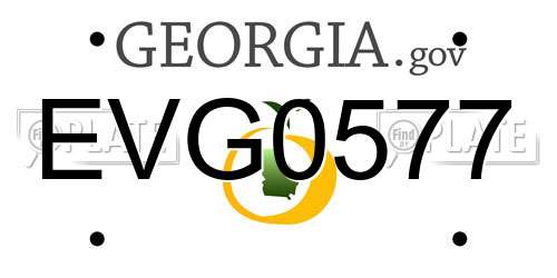 EVG0577 Georgia License Plate