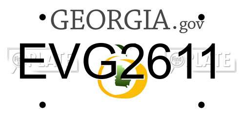 EVG2611 Georgia License Plate