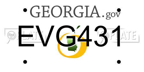 EVG431 Georgia License Plate