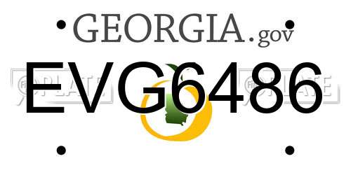 EVG6486 Georgia License Plate