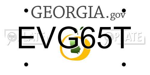 EVG65T Georgia License Plate