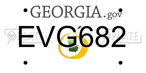 EVG682 Georgia License Plate