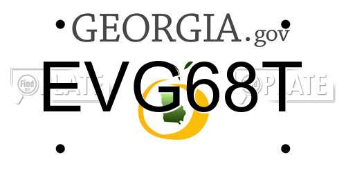 EVG68T Georgia License Plate