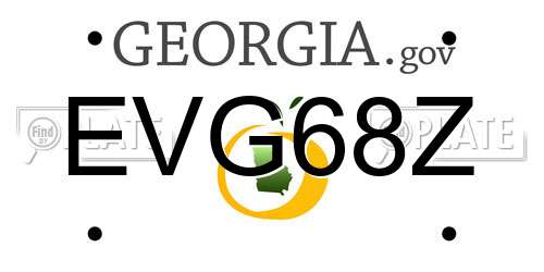 EVG68Z Georgia License Plate
