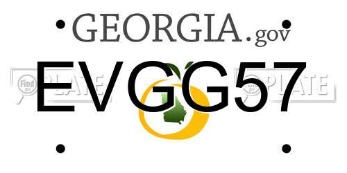 EVGG57 Georgia License Plate