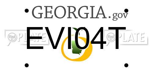 EVI04T Georgia License Plate