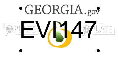 EVI147 Georgia License Plate