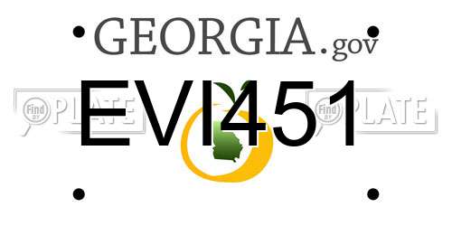 EVI451 Georgia License Plate