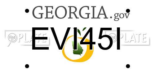 EVI45I Georgia License Plate