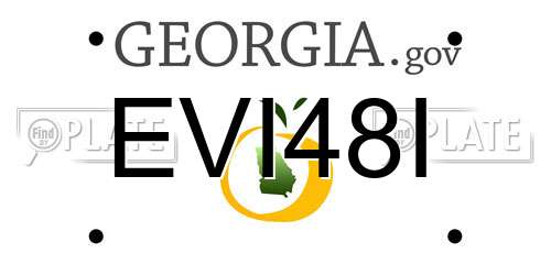 EVI48I Georgia License Plate