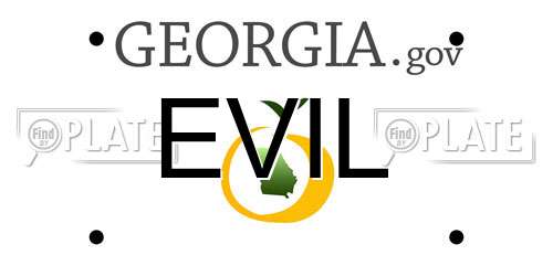 EVIL Georgia License Plate
