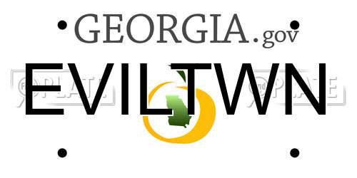 EVILTWN Georgia License Plate