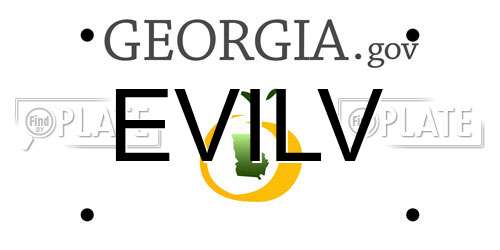 EVILV Georgia License Plate