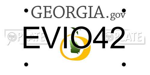 EVIO42 Georgia License Plate