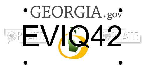 EVIQ42 Georgia License Plate