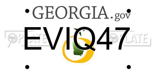 EVIQ47 Georgia License Plate