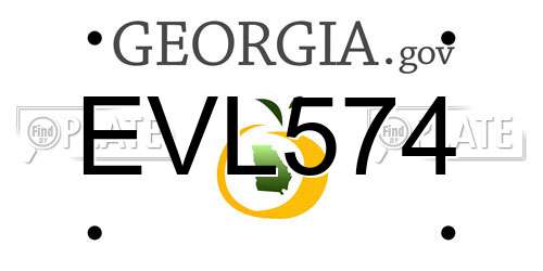 EVL574 Georgia License Plate