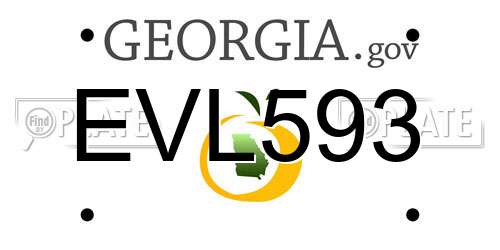EVL593 Georgia License Plate