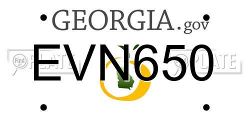 EVN650 Georgia License Plate