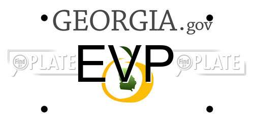 EVP Georgia License Plate