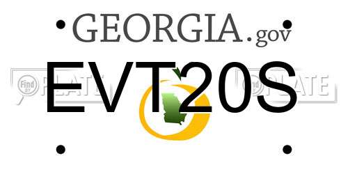 EVT20S Georgia License Plate