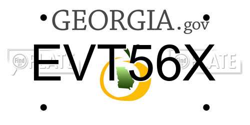 EVT56X Georgia License Plate