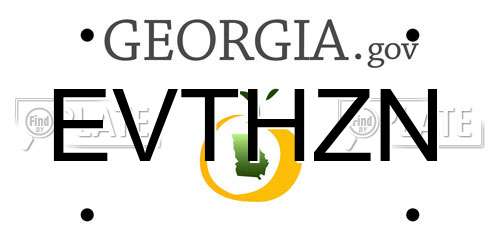 EVTHZN Georgia License Plate