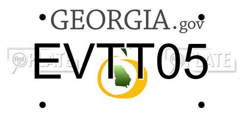 EVTT05 Georgia License Plate
