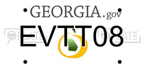 EVTT08 Georgia License Plate