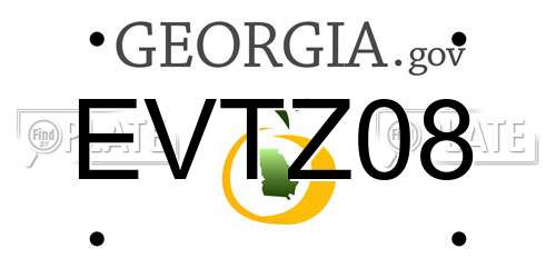 EVTZ08 Georgia License Plate